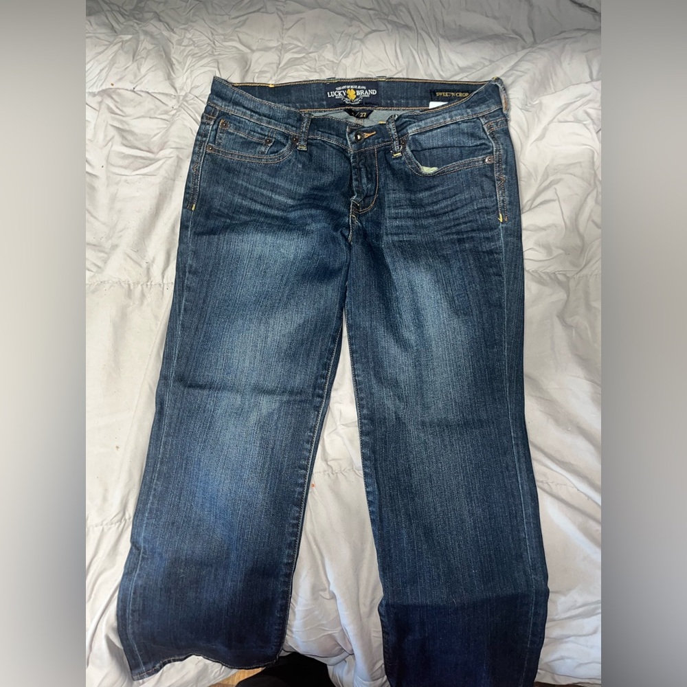 Lucky Brand Women's Medium Dark Blue Straight Leg Jeans